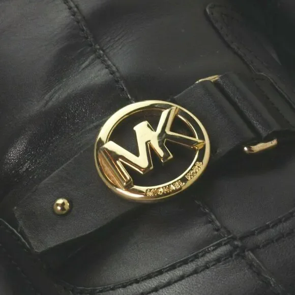 Michael Kors Size 5M Harland Riding Boots Leather Wide Shaft Color Black - Picture 5 of 11